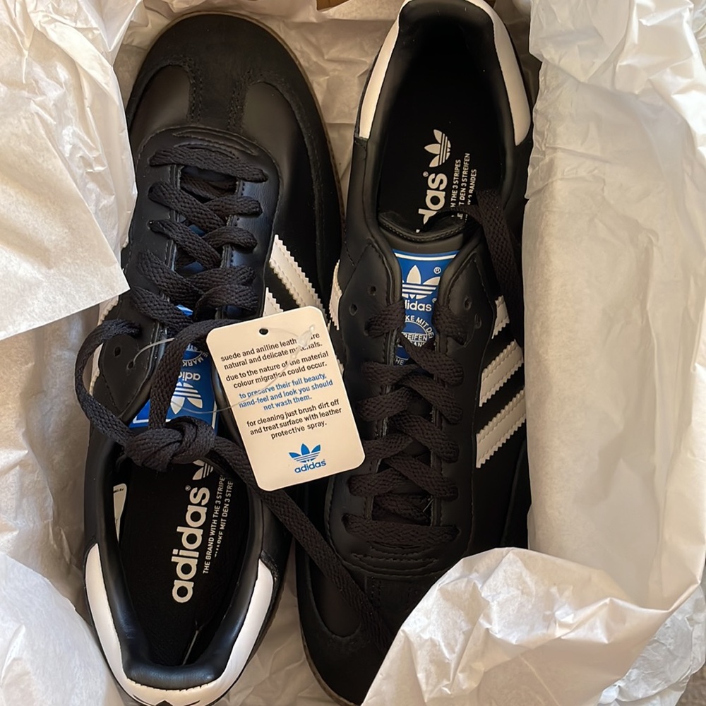 Adidas Samba Originals Shoes Black White G17100 8 - Picture 5 of 8